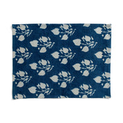 Cotton Placemat Indigo - Leaf Design