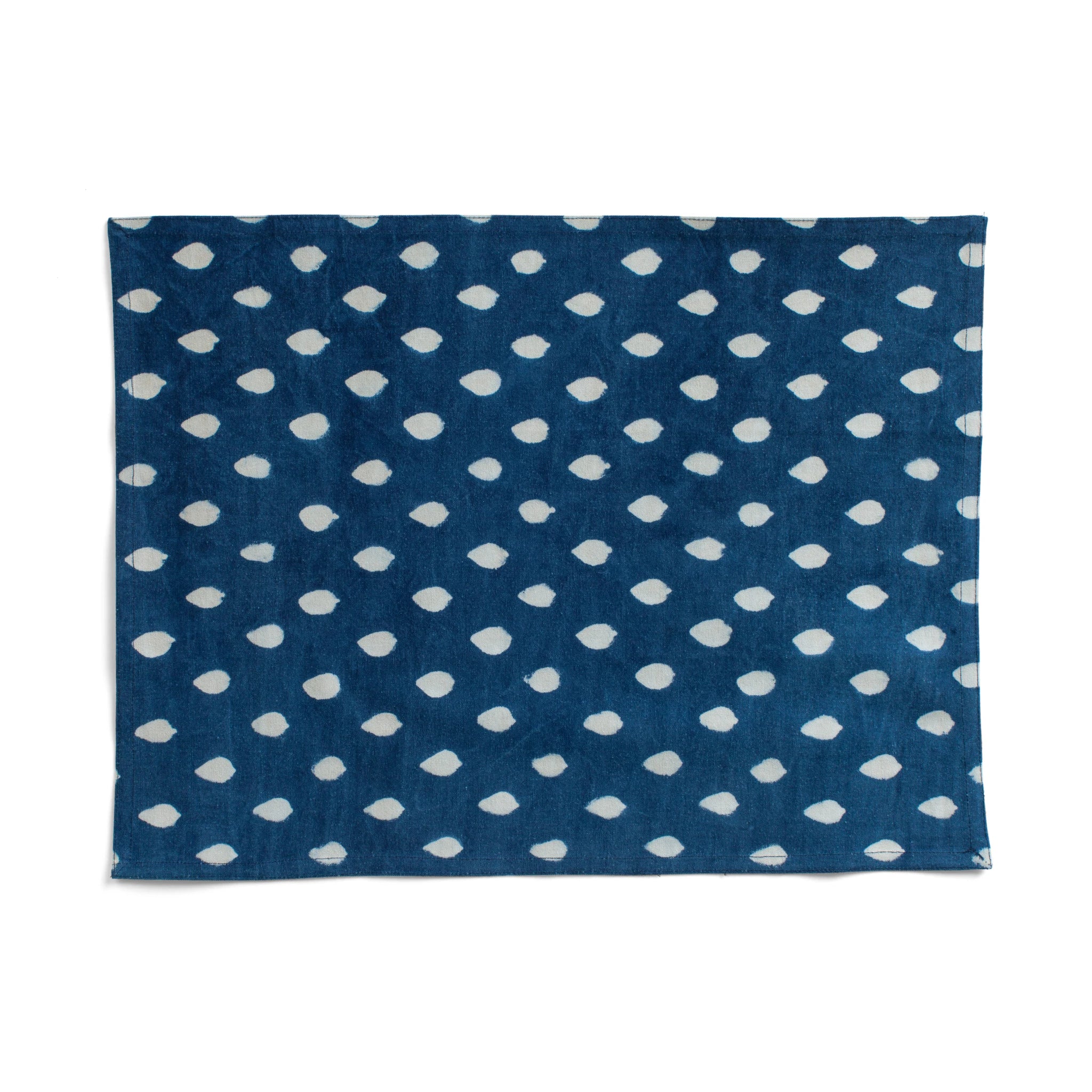 Cotton Placemat Indigo - Drop Design