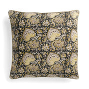 Linen Cushion Cover Oriental Design - Black