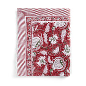 Cotton Tablecloth Pomegranate Design - Red