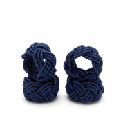 Napkin Ring Corded Design - Blue Set of 4