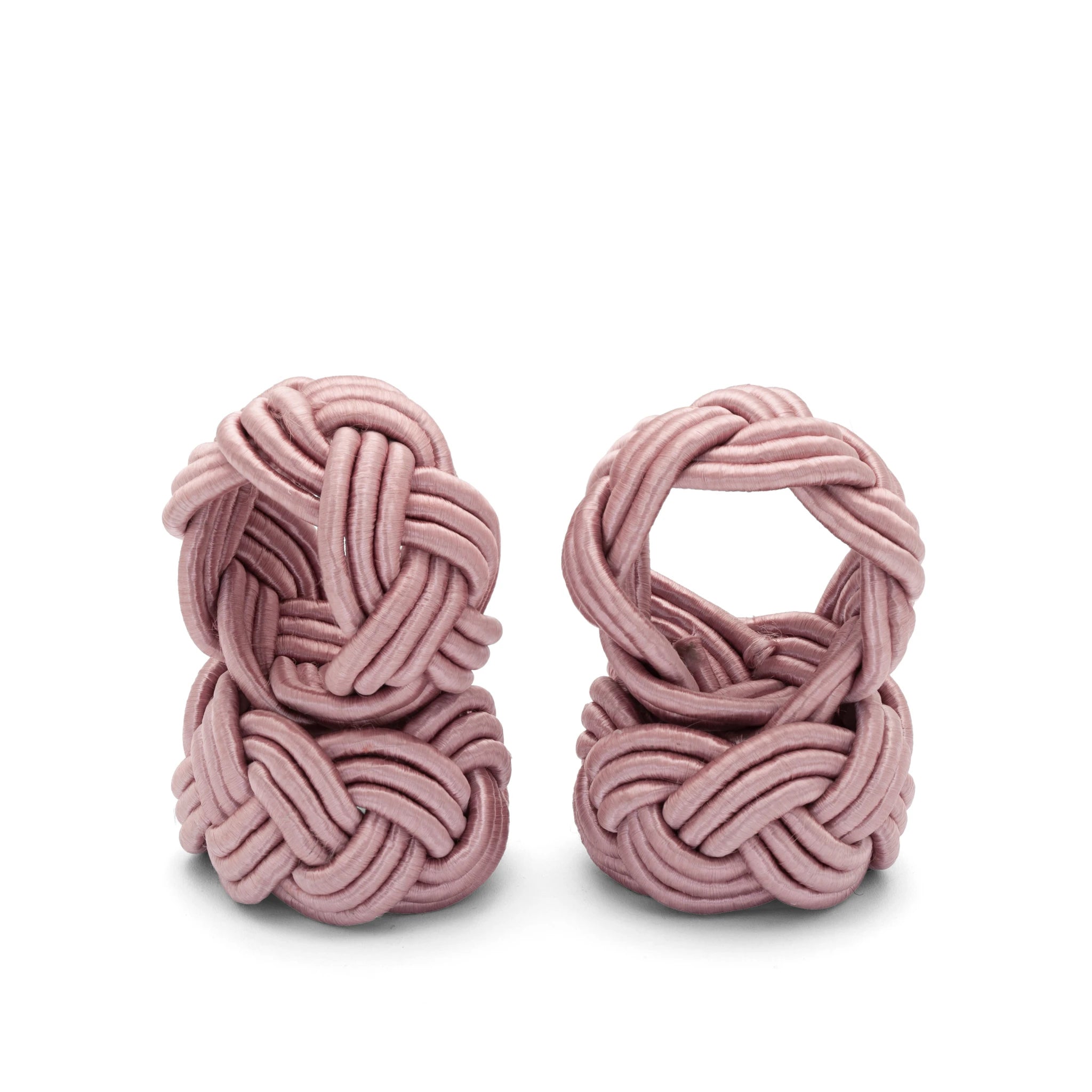 Napkin Ring Corded Design - Rose Set of 4