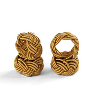 Napkin Ring Corded Design - Set of 4