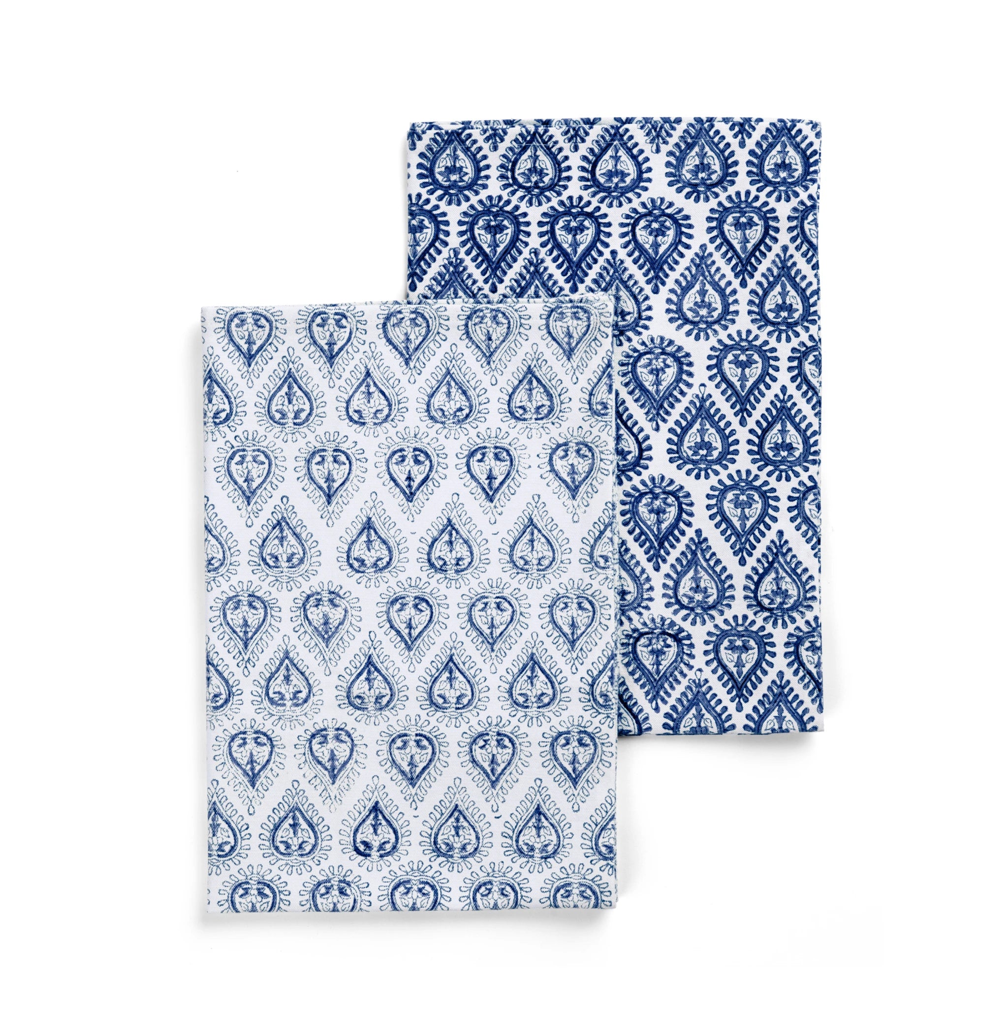 Cotton Kitchen Towel Kalini Design - Navy Blue (Set of 2)