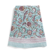 Cotton Tablecloth Pomegranate Design - Turquoise