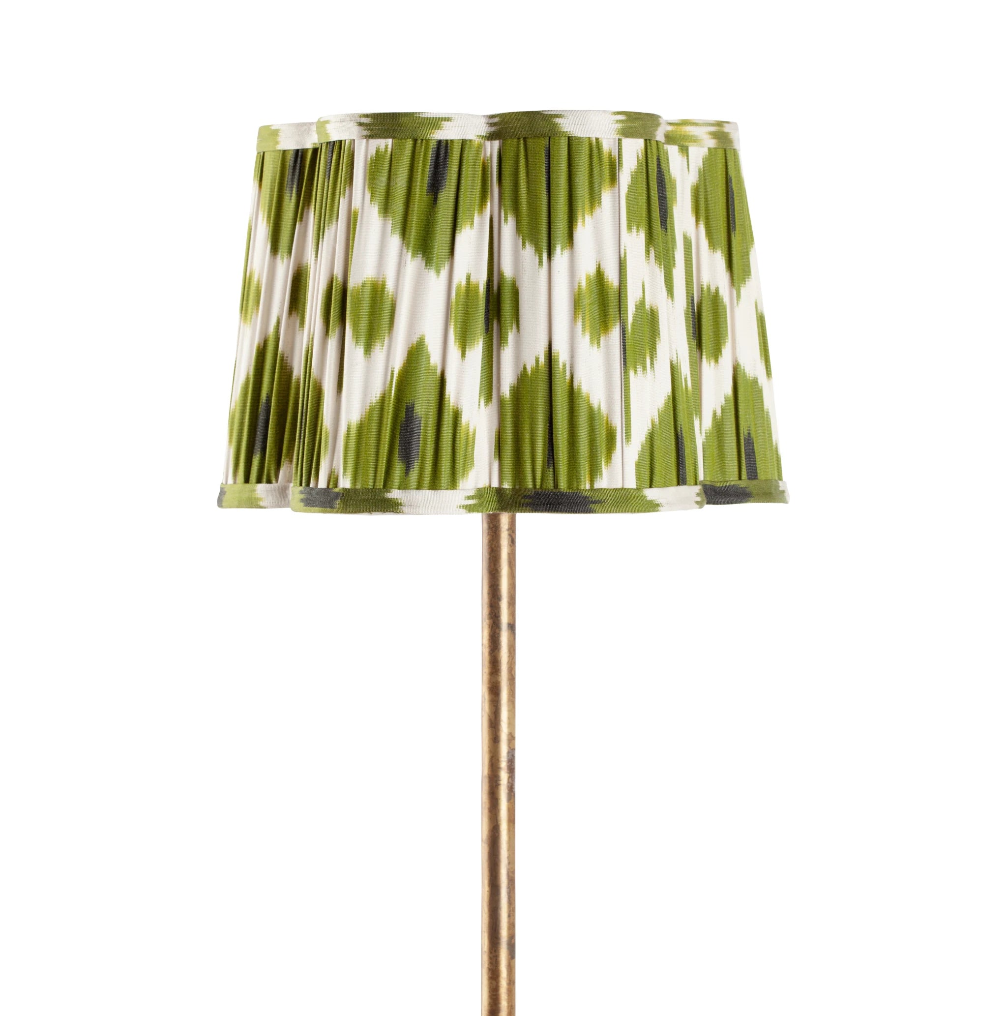 Silk Ikat lampshade - Green