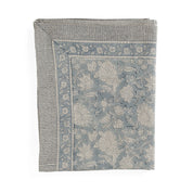 Linen Tablecloth Indian Rose - Dusty Blue