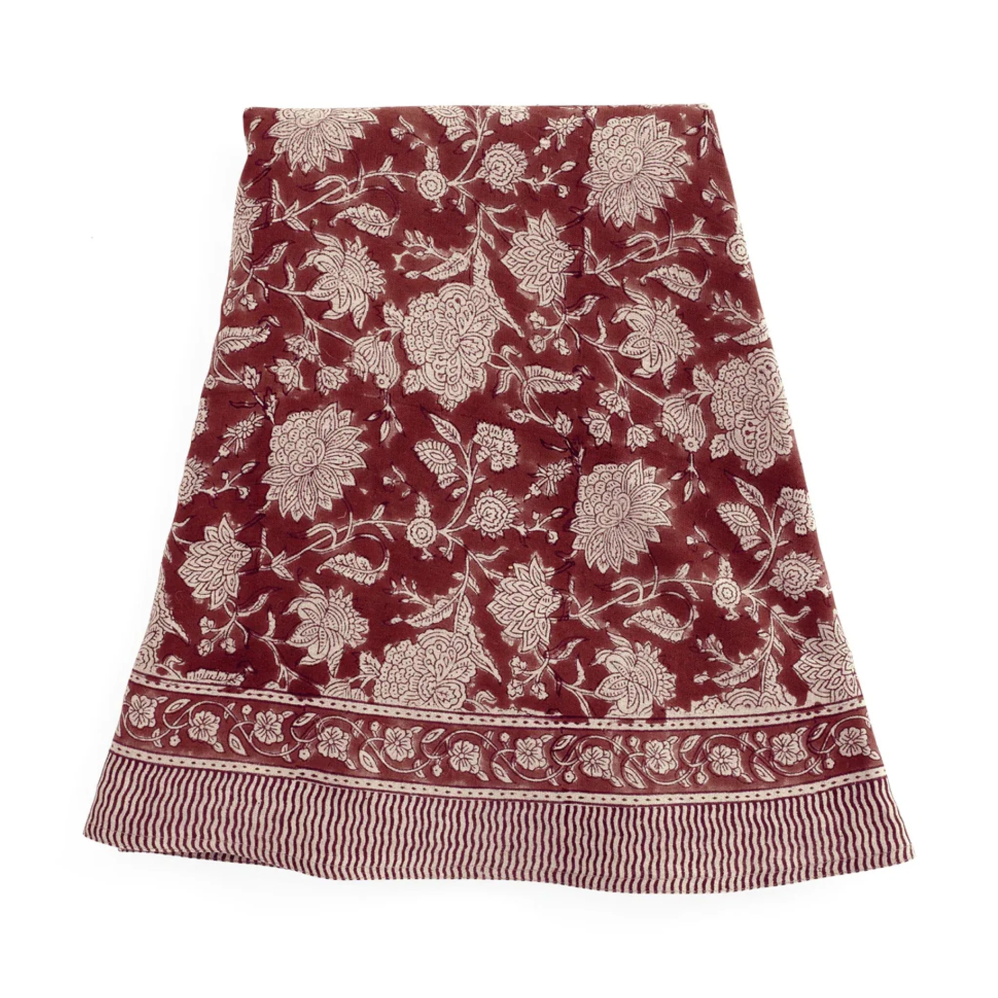 Linen Tablecloth Indian Rose - Red