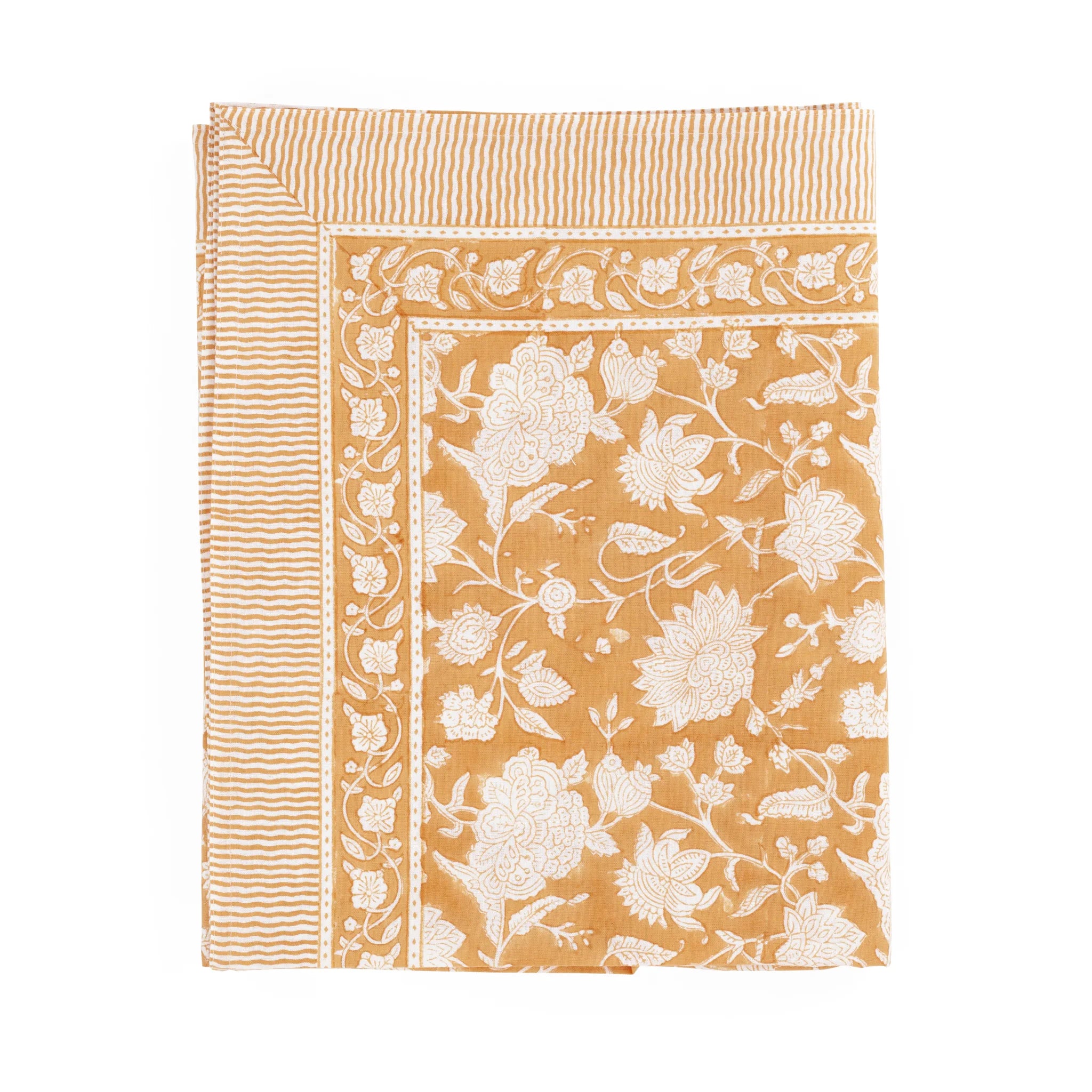 Cotton Tablecloth Indian Rose - Orange