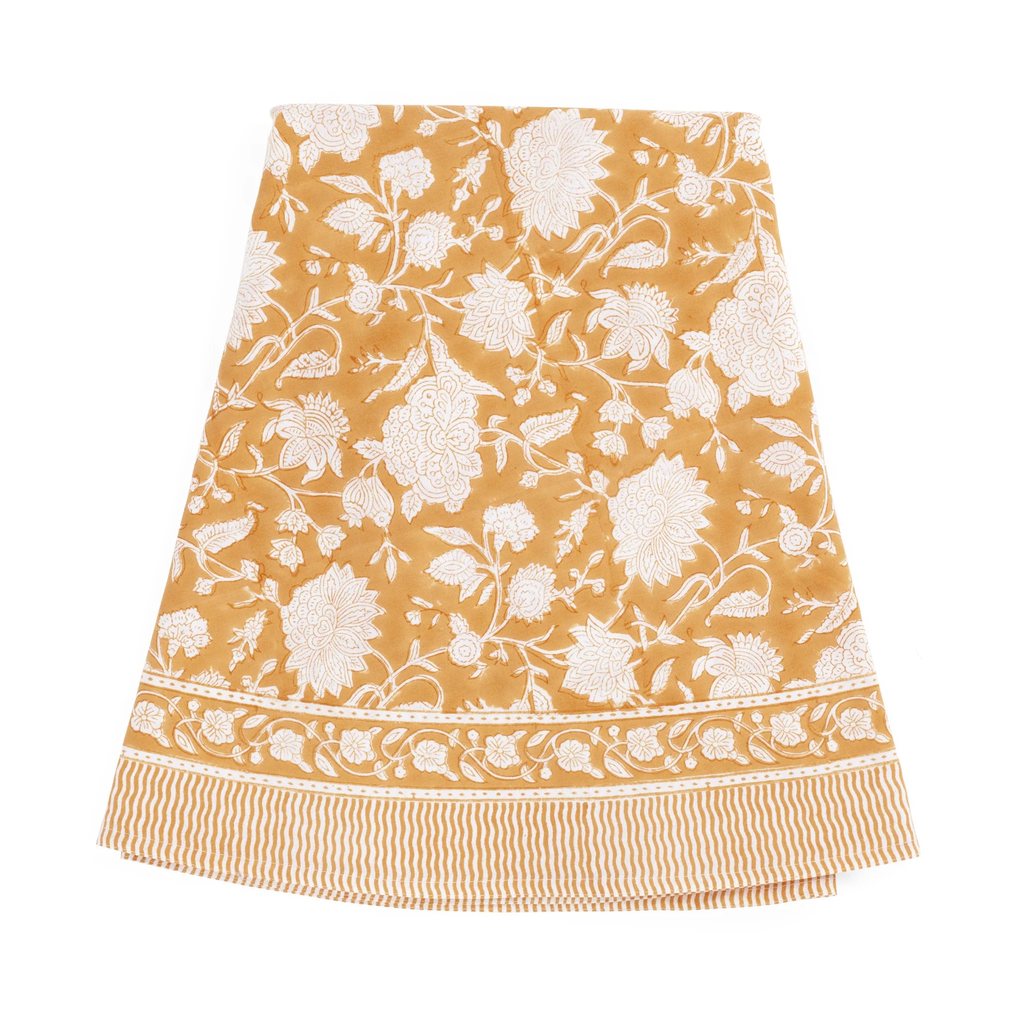 Cotton Tablecloth Indian Rose - Orange