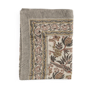 Linen Tablecloth Parrot - Rust