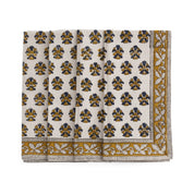 Cotton Napkin Samode Butti - Ochre & Blue