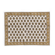 Cotton Placemat Samode Butti - Ochre & Blue
