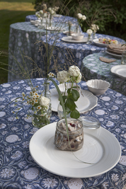Cotton Tablecloth Tangier Pomegranate - Blue