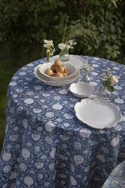 Cotton Tablecloth Tangier Pomegranate - Blue