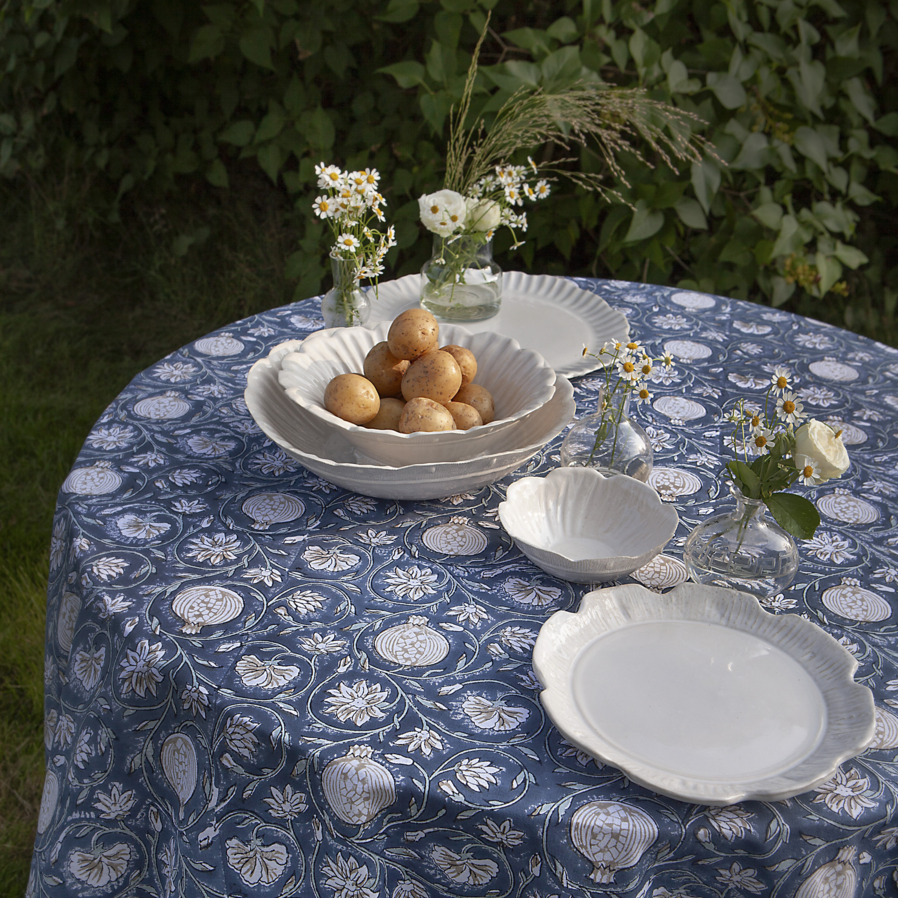 Cotton Tablecloth Tangier Pomegranate - Blue