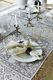 Linen Tablecloth Jaipur - Brown - PRE ORDER FOR SPRING