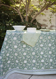 Cotton Tablecloth Tangier Pomegranate - Green