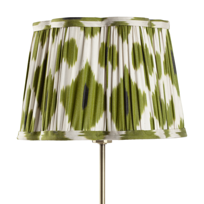Silk Ikat lampshade - Green