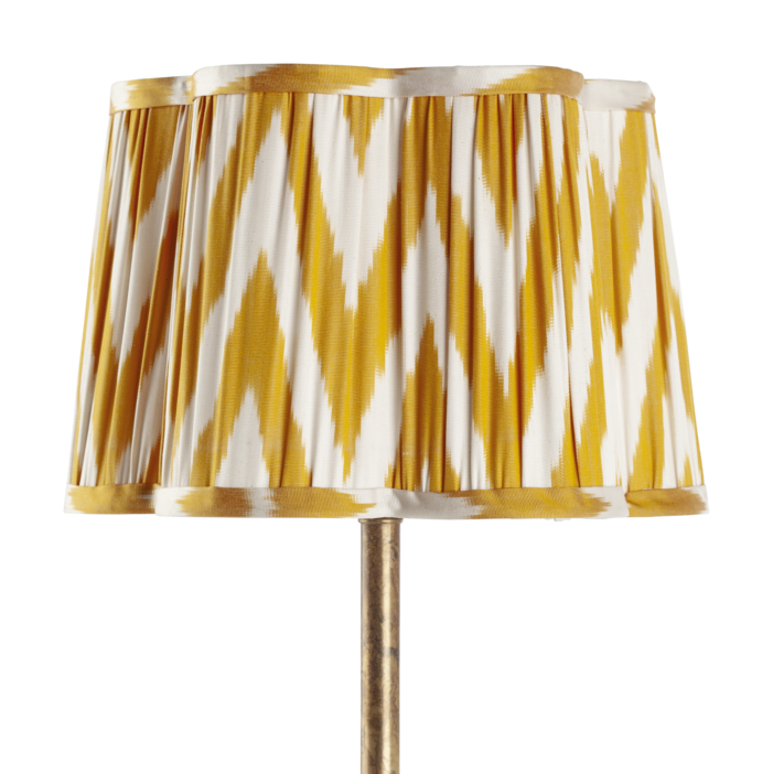 Silk Ikat lampshade- Tumeric