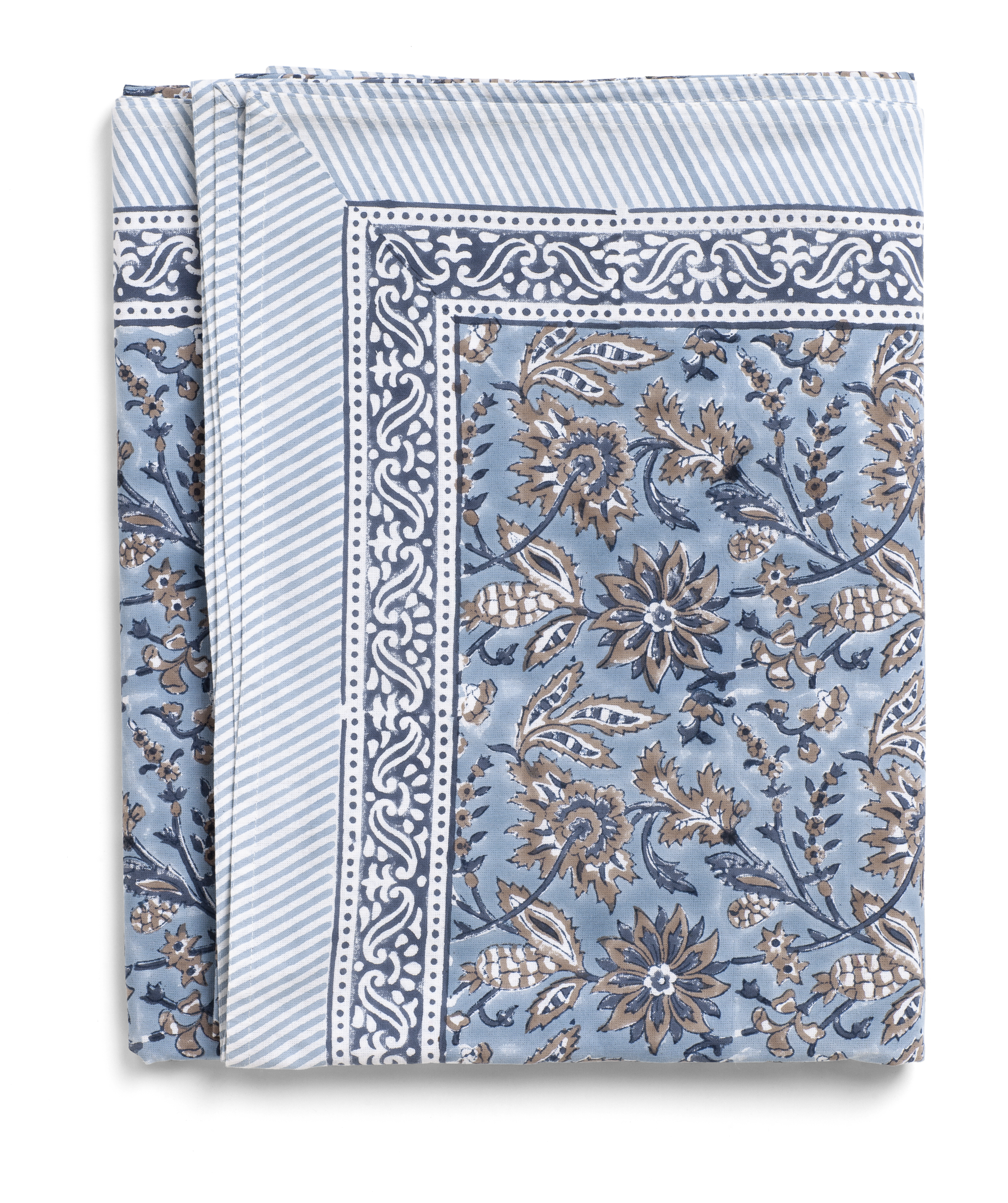 Cotton Tablecloth Indian Summer Design - Blue