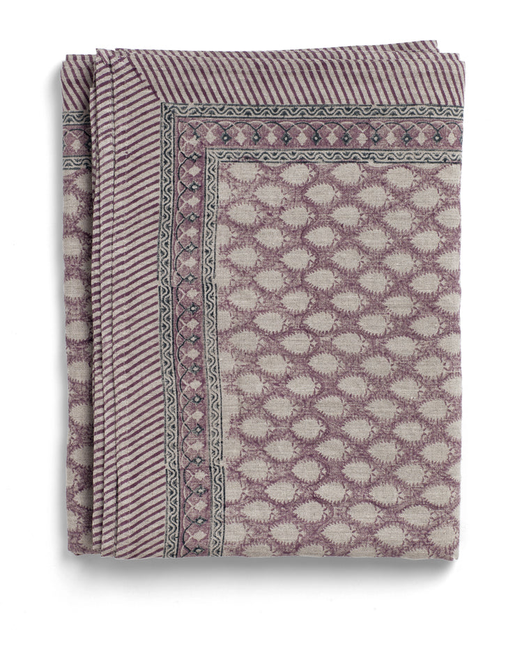 Linen Tablecloth Cypress Design - Rose