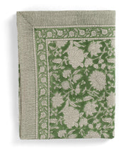 Linen Tablecloth Indian Rose - Green