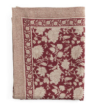 Linen Tablecloth Indian Rose - Red - PRE ORDER FOR SPRING