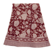 Linen Tablecloth Indian Rose - Red - PRE ORDER FOR SPRING