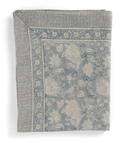 Linen Tablecloth Indian Rose - Dusty Blue