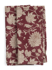 Linen Napkin Indian Rose - Red - PRE ORDER FOR SPRING