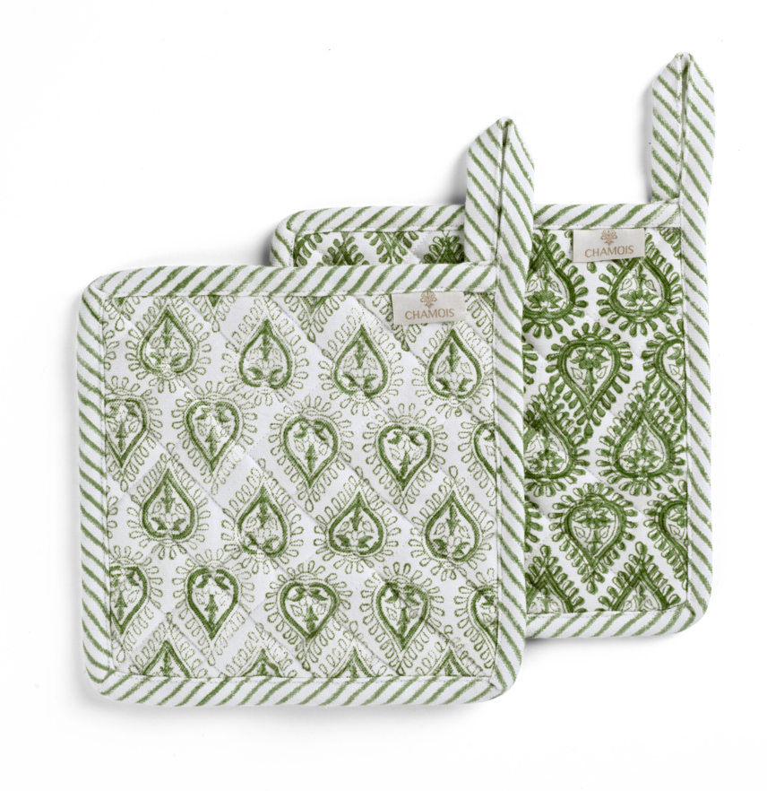 Pot Holder Kalini - Green Set of 2