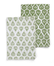 Cotton Kitchen Towel Kalini - Green Set of 2