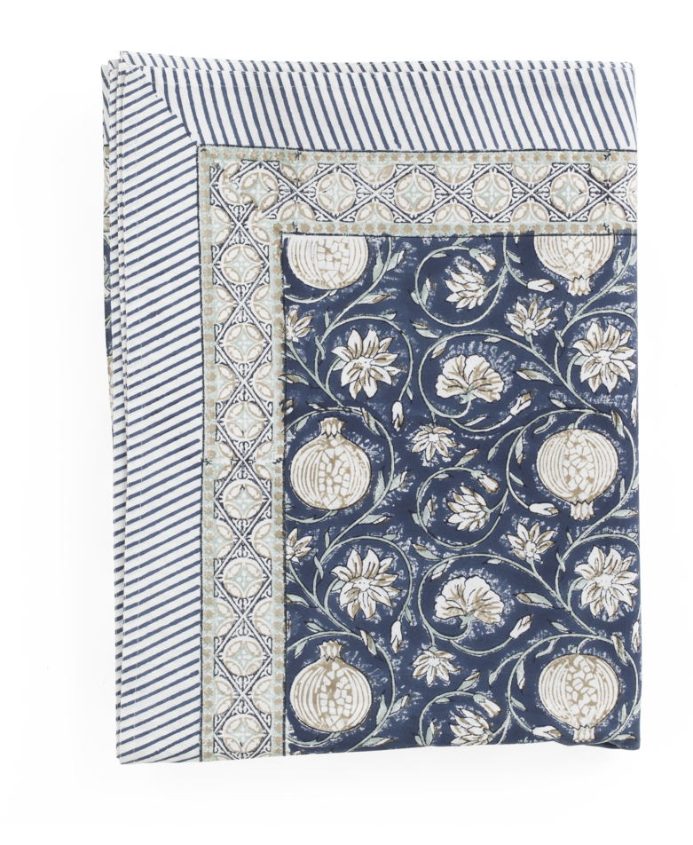 Cotton Tablecloth Tangier Pomegranate - Blue