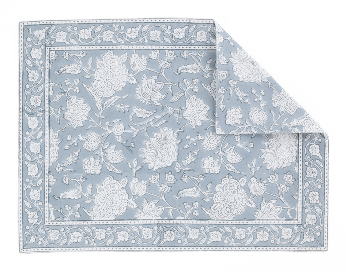 Cotton Reversible Placemat Indian Rose
