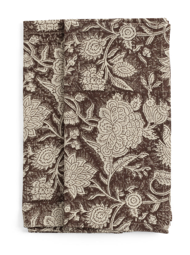 Linen Napkin Indian Rose - Brown - PRE ORDER FOR SPRING
