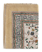 Cotton Tablecloth Samode - Ochre, Blue & Green - PRE ORDER FOR SPRING