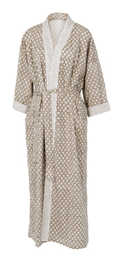 Cotton Reversible Kimono Long Medallion Design - Fuchsia Rose