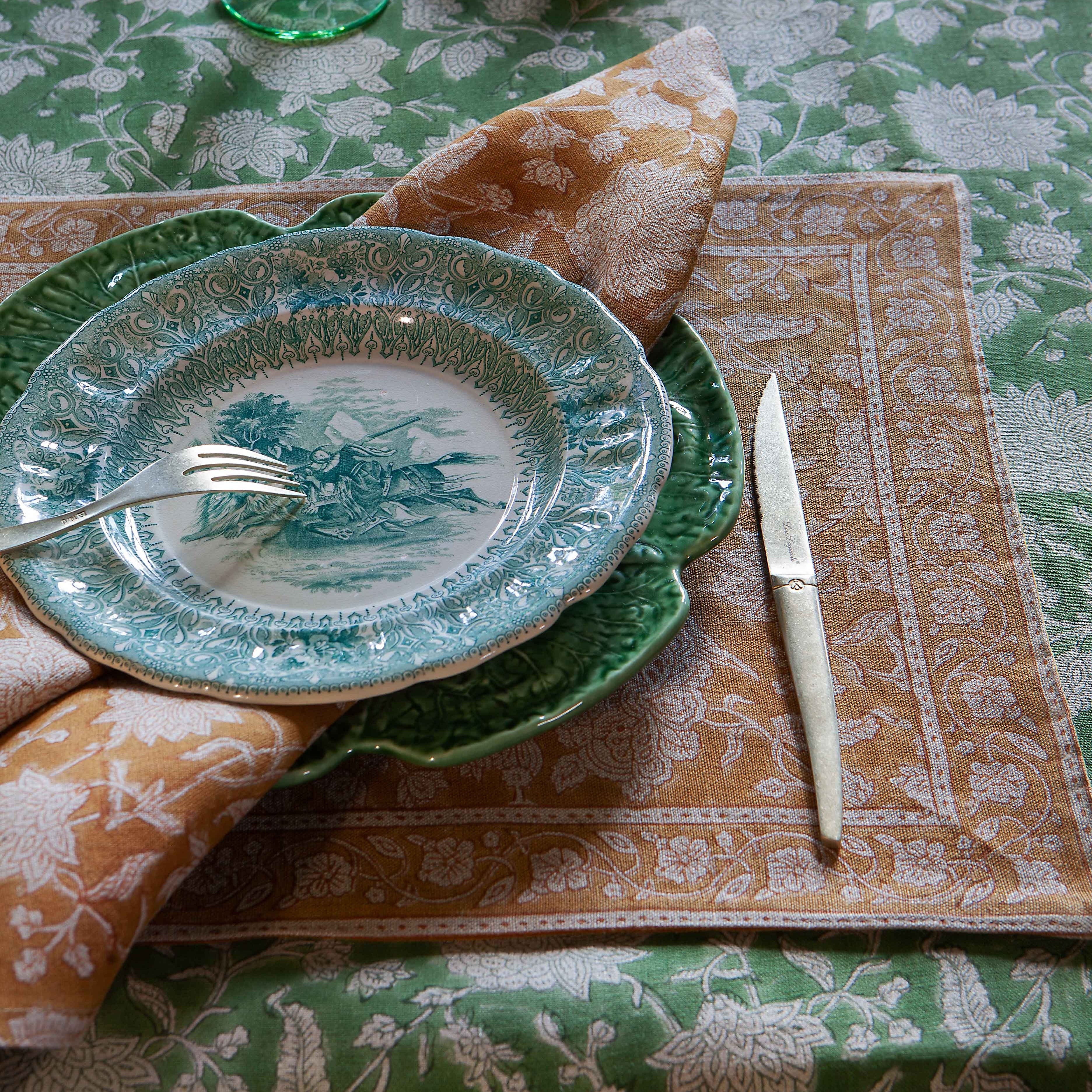 Linen Napkin Indian Rose - Ochre