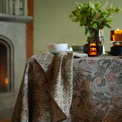 Linen Tablecloth Parrot - Seafoam
