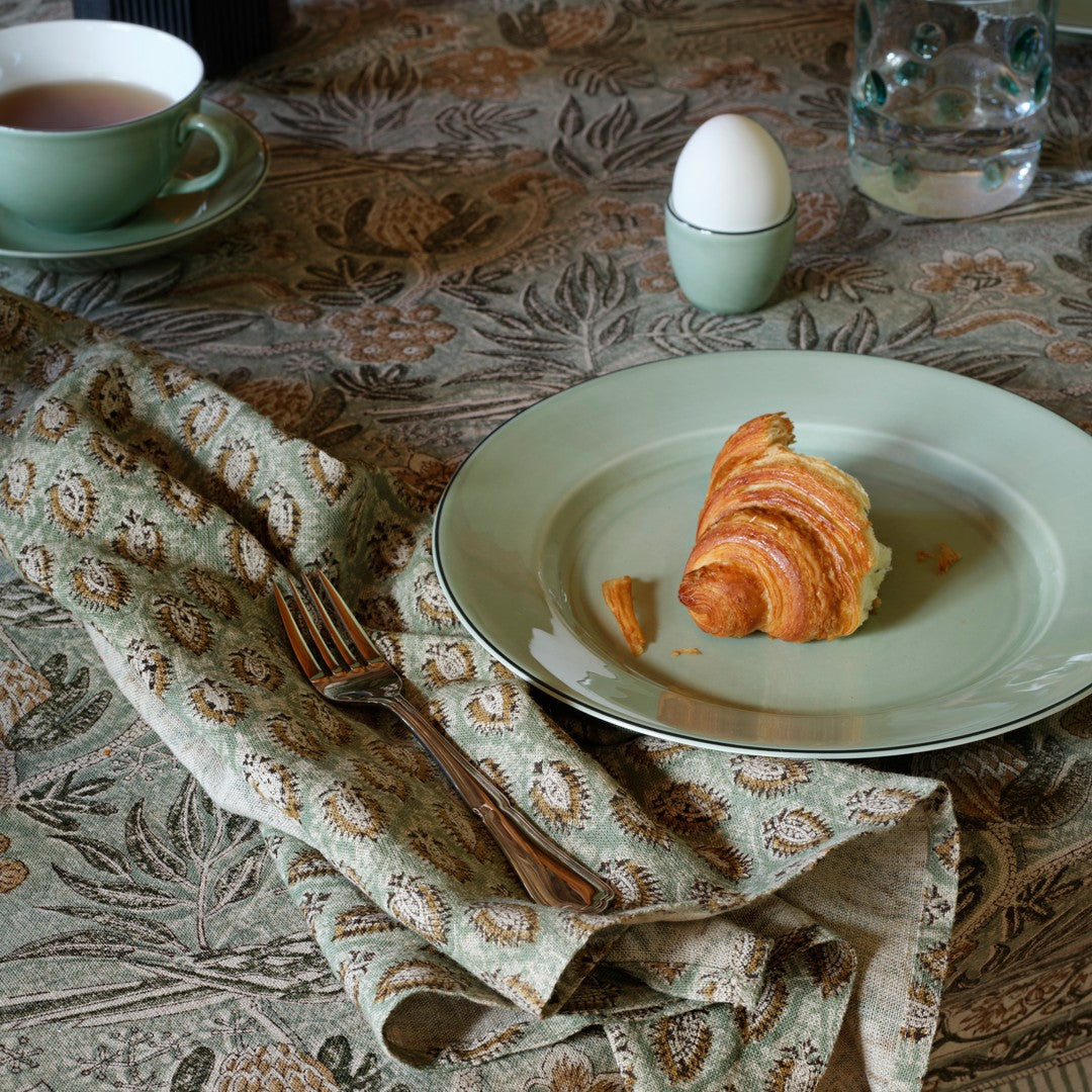 Linen Napkin Cypress Parrot - Seafoam