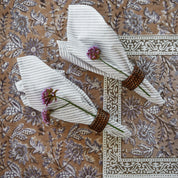 Cotton Napkin Stripe Design - Lavender