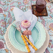Cotton Napkin Stripe Design - Turquoise
