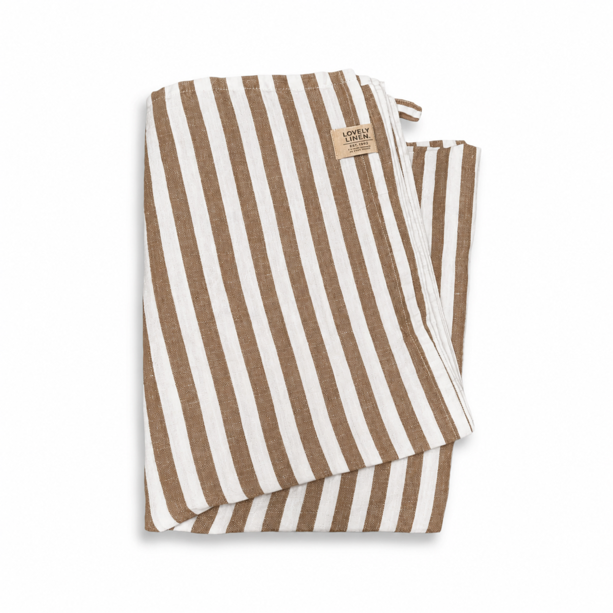 Lovely Linen Hammam Towel - Misty Stripe Almond
