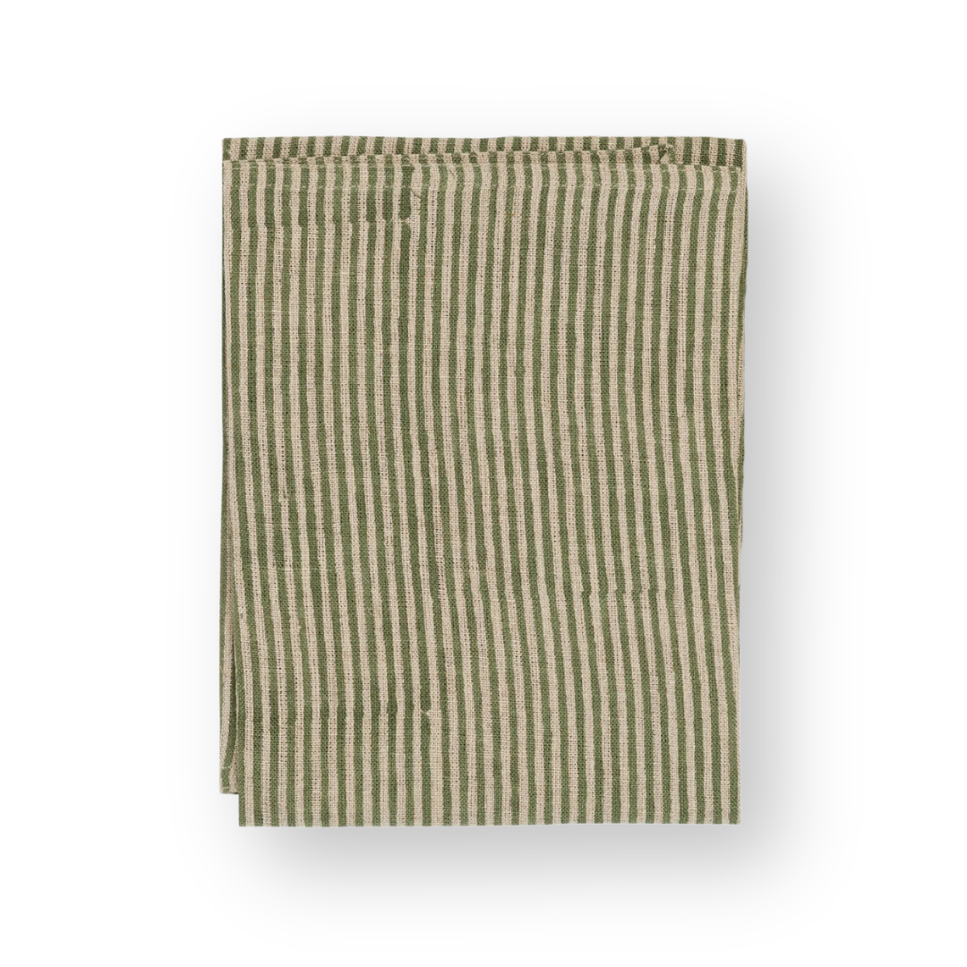 Linen Kitchen Towel Stripe Design