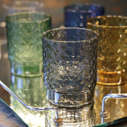 ISOLANO Handmade Coloured Stackable Tumbler Set of 4