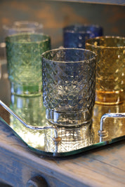ISOLANO Handmade Coloured Stackable Tumbler Set of 4