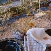 Cotton Napkin Medallion Design - Light Brown