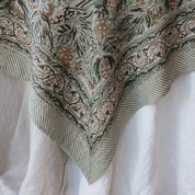 Linen Tablecloth Parrot - Seafoam