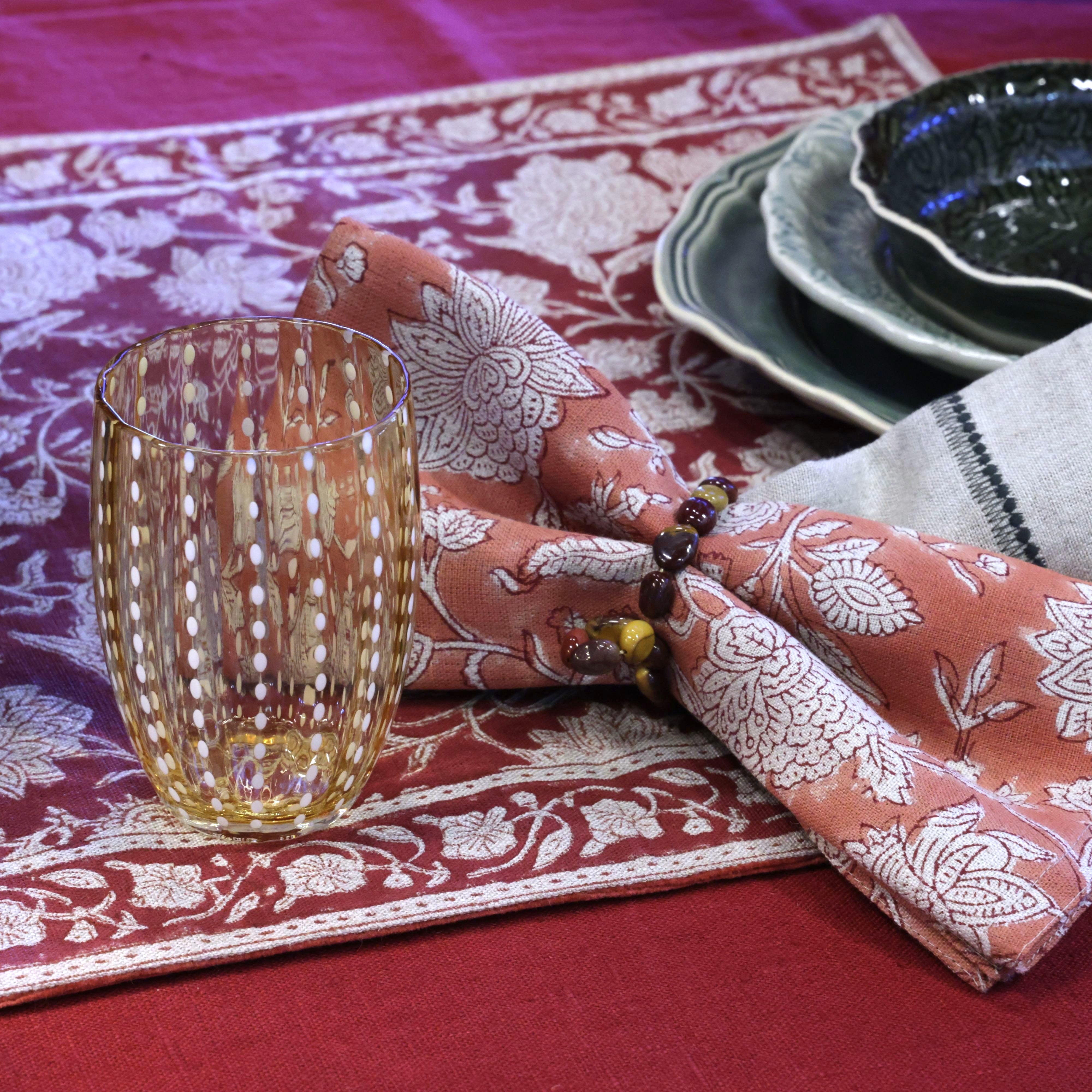 Gemstone Napkin Ring - Mookaite Set 4